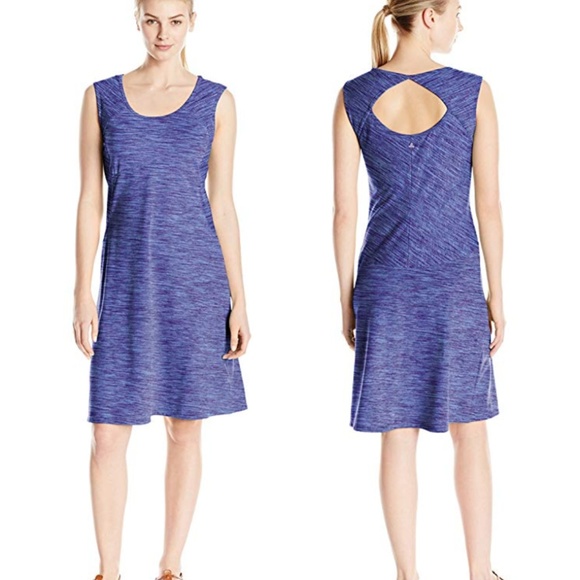 prAna Cobalt Blue Scoop Neck Calico Dress - Picture 2 of 8